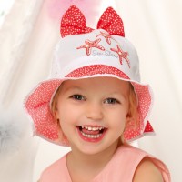 Detské klobúčiky letné - čiapky - dievčenské - model - 2/352 - 48 cm
